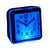 Atlanta Alarm Clock Modern 8x8cm Plastic • Silent Sweep Second Hand • Blue Backlight