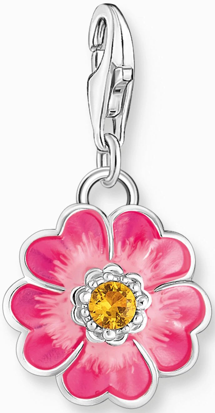 Thomas Sabo Charm Pendant Model: 2208-496-7 Flower pink - 925 Sterling silver and cold enamel