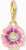Thomas Sabo Charm Pendant Model: 2208-565-7 Flower Purple - 925 Sterling Silver 18k Gold Plated and Cold Enamel