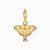 Thomas Sabo Charm Pendant Model: 2209-565-7 Colorful Night Moth - 925 Sterling Silver 18k Gold Plated and Cold Enamel