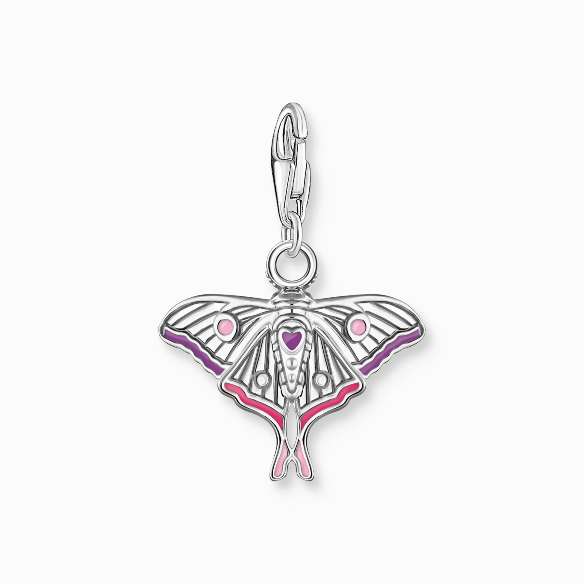 Thomas Sabo Charm Anhänger Modell: 2209-691-7 bunter Nachtfalter- 925 Sterlingsilber und Kaltemail