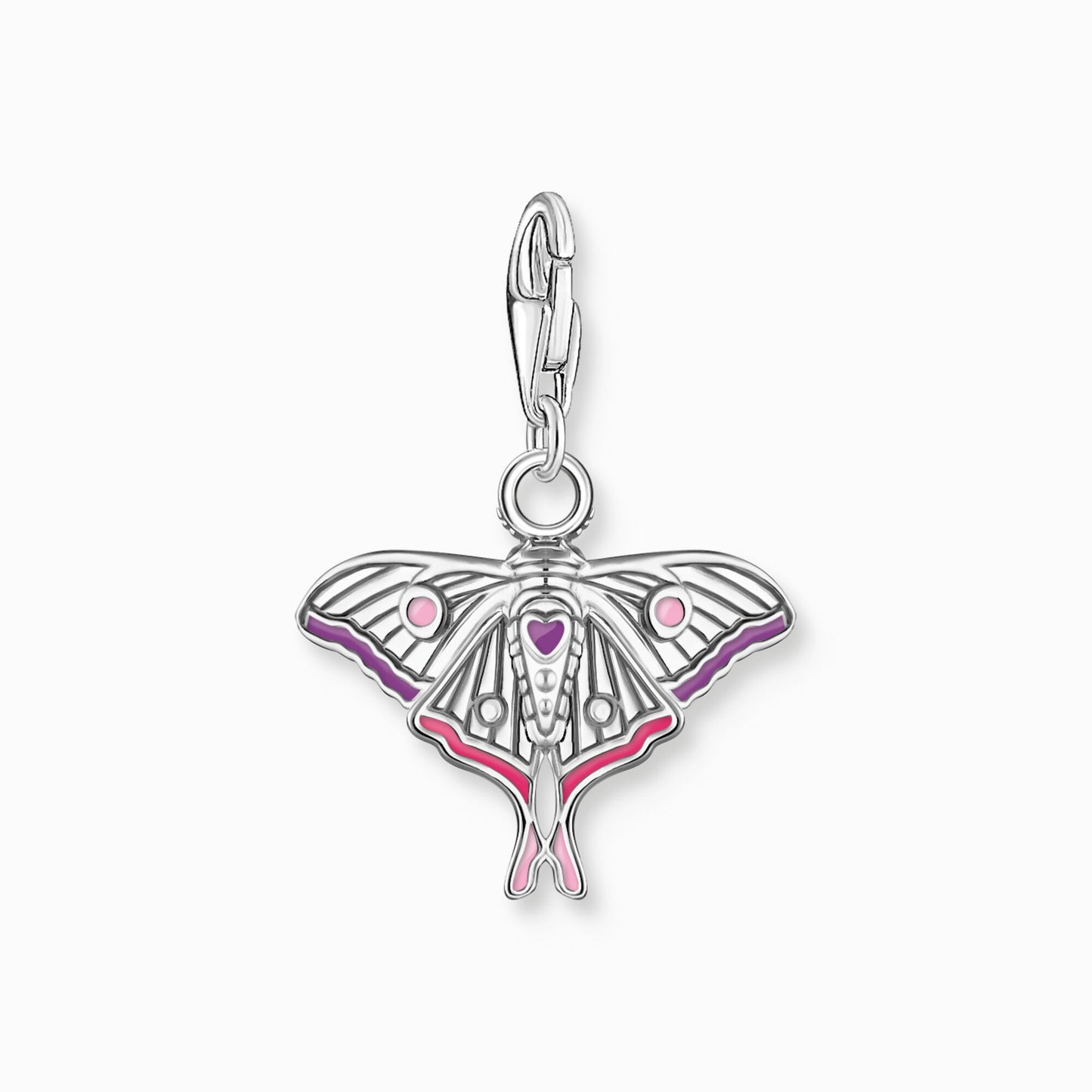 Thomas Sabo Charm Anhänger Modell: 2209-691-7 bunter Nachtfalter- 925 Sterlingsilber und Kaltemail
