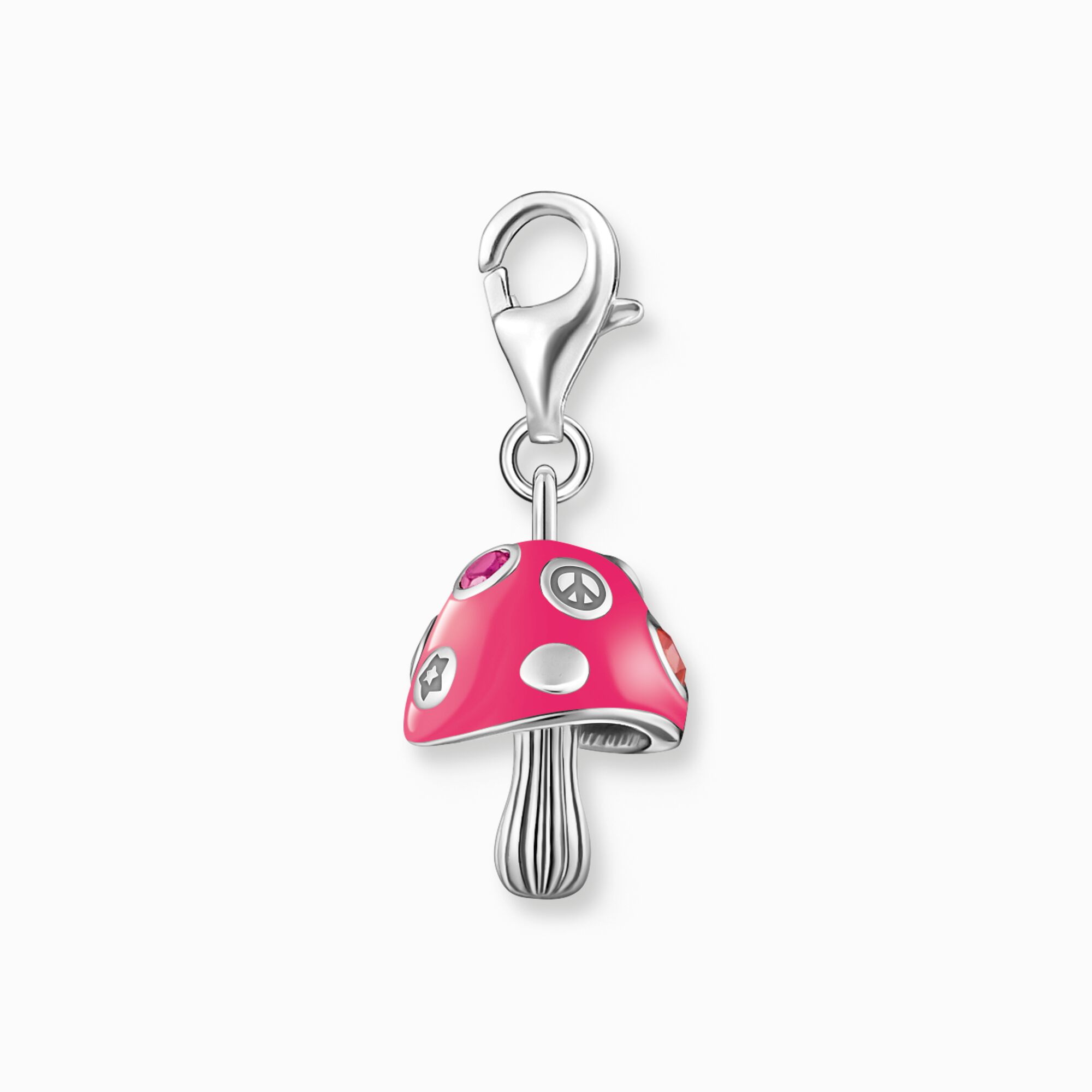 Thomas Sabo Charm Anhänger Modell: 2211-845-7 rosa Pilz- 925 Sterlingsilber und Kaltemail