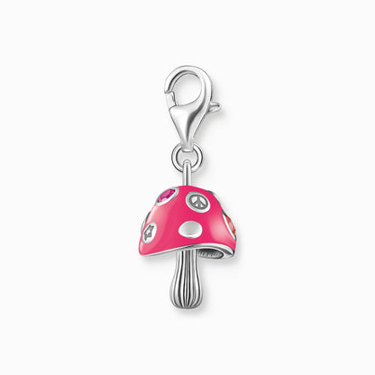 Thomas Sabo Charm Anhänger Modell: 2211-845-7 rosa Pilz- 925 Sterlingsilber und Kaltemail