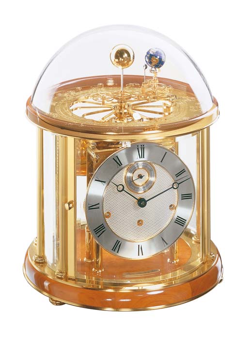 Pendule de table Hermle 35x29x29 cm bois • Avec Tellurium • Carillon Westminster