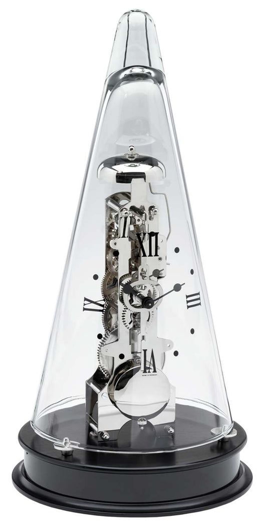 Hermle Table Clock 35x18x18 cm Wood • Mechanical Skeleton Movement • Made in Germany