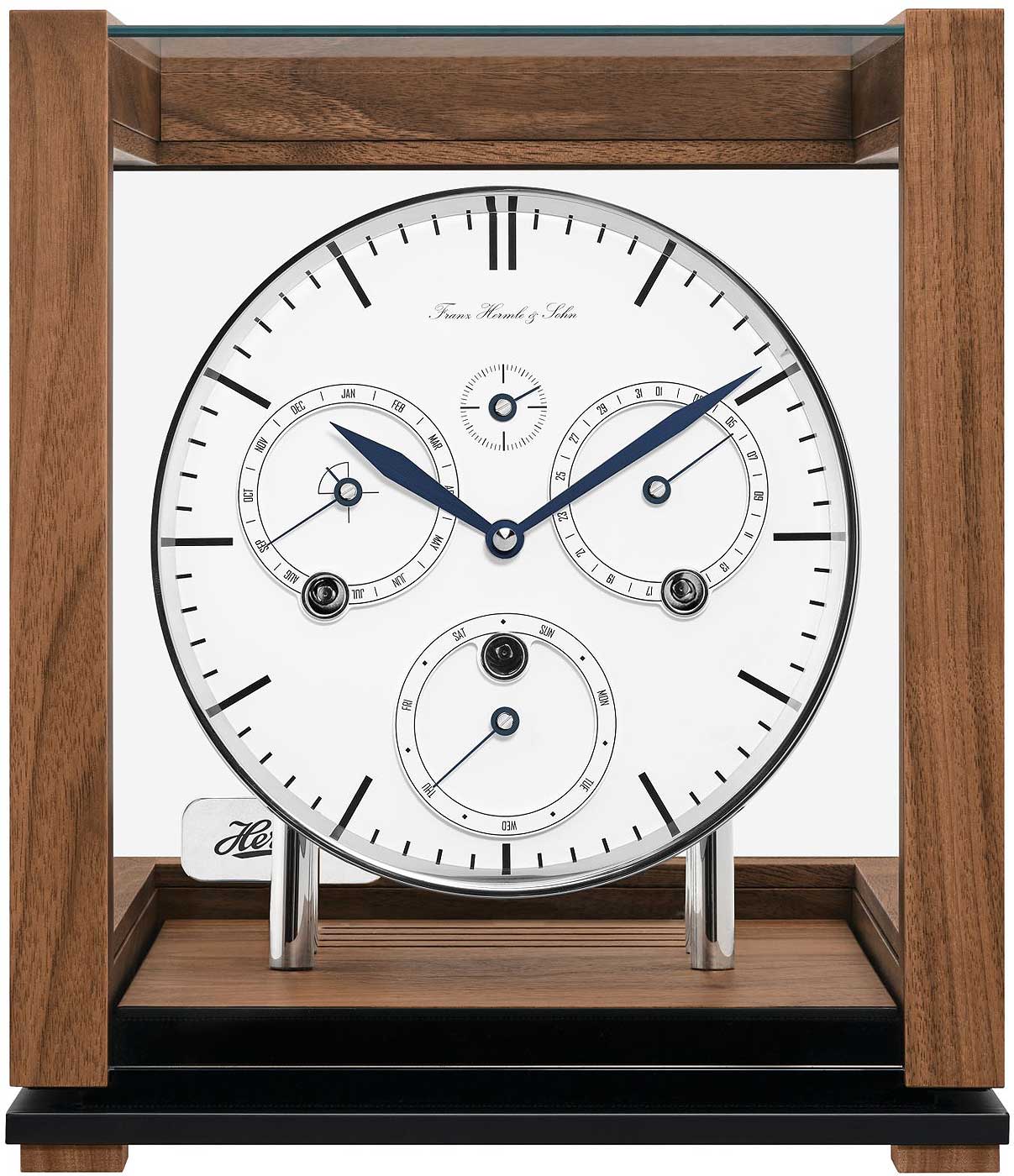 Hermle Horloge de table 29,5x25x25 cm bois • Mélodie Westminster • Arrêt nocturne automatique