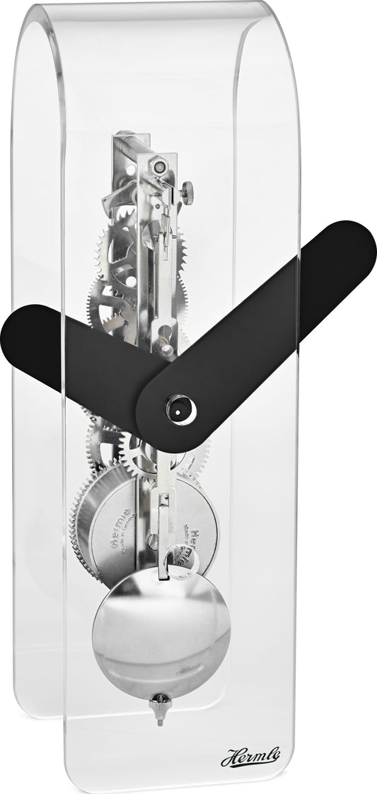 Hermle Table Clock 23x7x8 cm Acrylic • Modern Design • Precise Quartz Movement