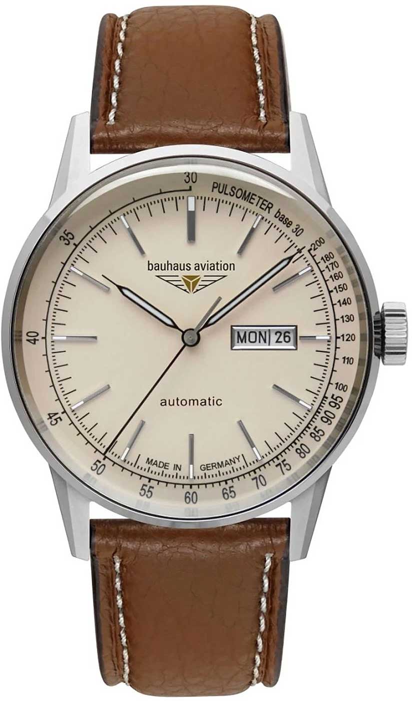 Bauhaus Aviation 2366-5 Herrenuhr • Automatikwerk • Made in Germany