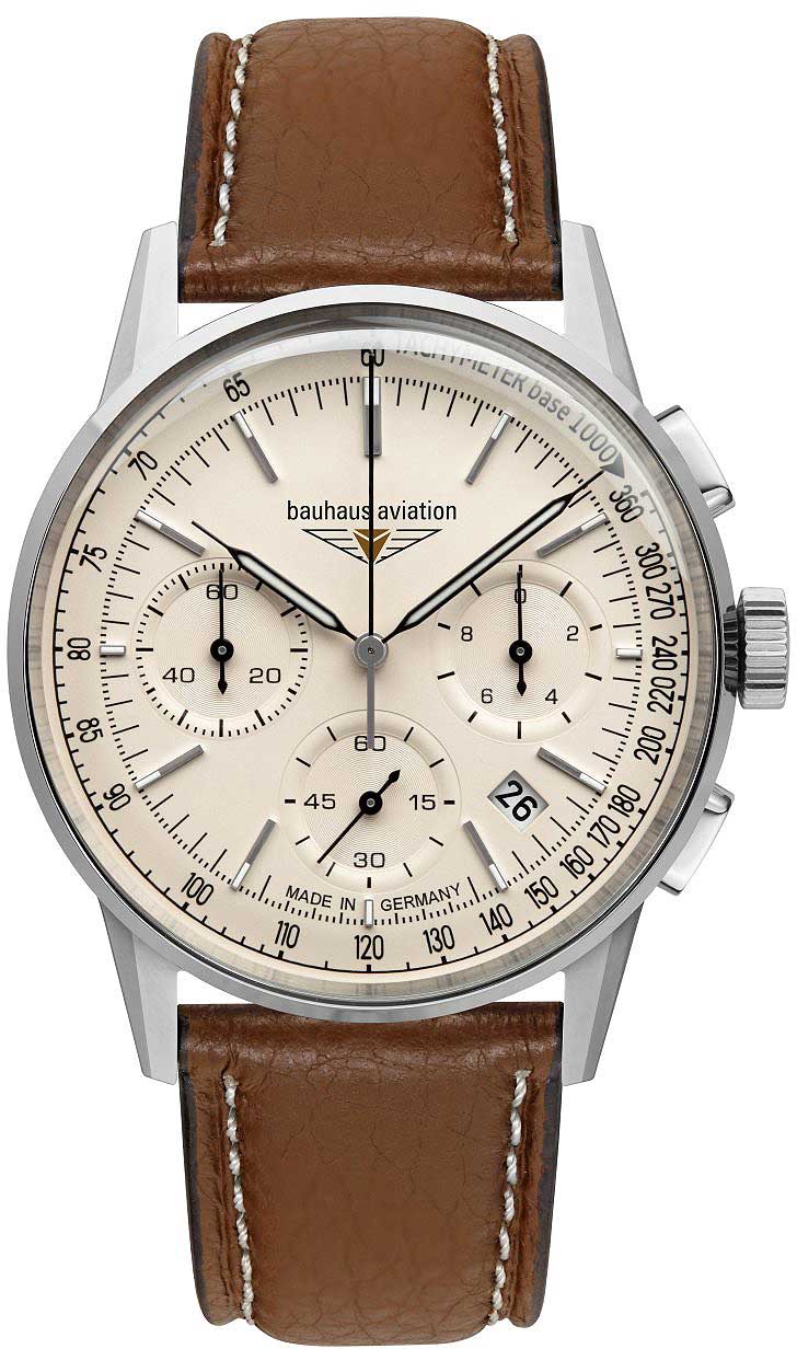 Bauhaus Aviation 2376-5 Herrenuhr • Minimalistisches Design • Made in Germany