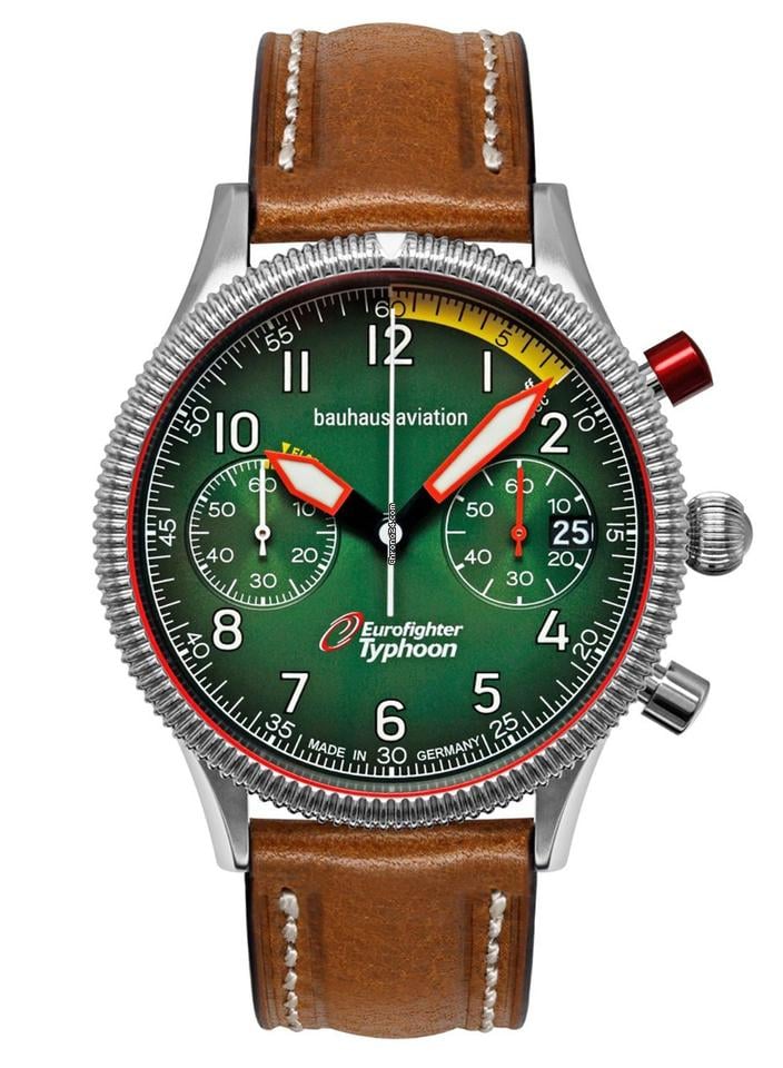 Bauhaus Aviation 2576-4 Herrenuhr • Made in Germany • Chrono