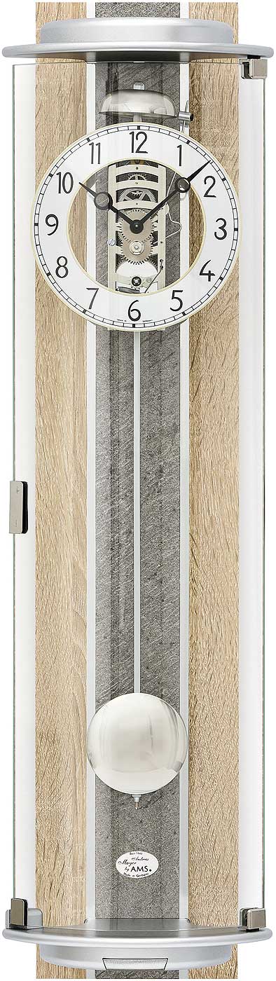 AMS Wall Clock 77x21x15 cm Wood • Mechanical Movement • Classic Chime