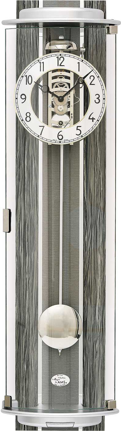 AMS Wall Clock 77x21x15 cm Wood • Mechanical 8-day striking movement • Modern design