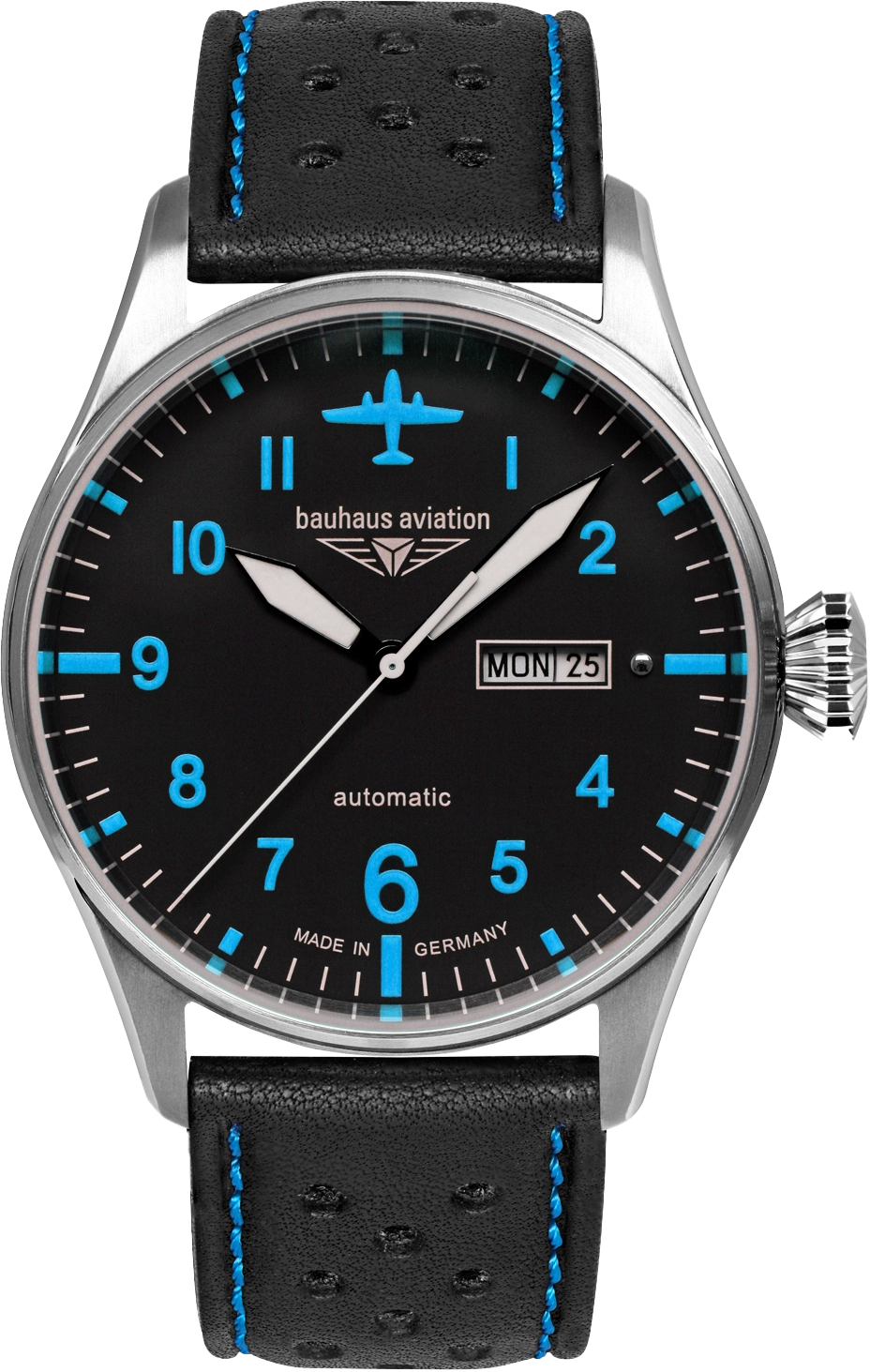 Bauhaus Aviation Tornado 2766-3 Herrenuhr • Made in Germany • Automatik