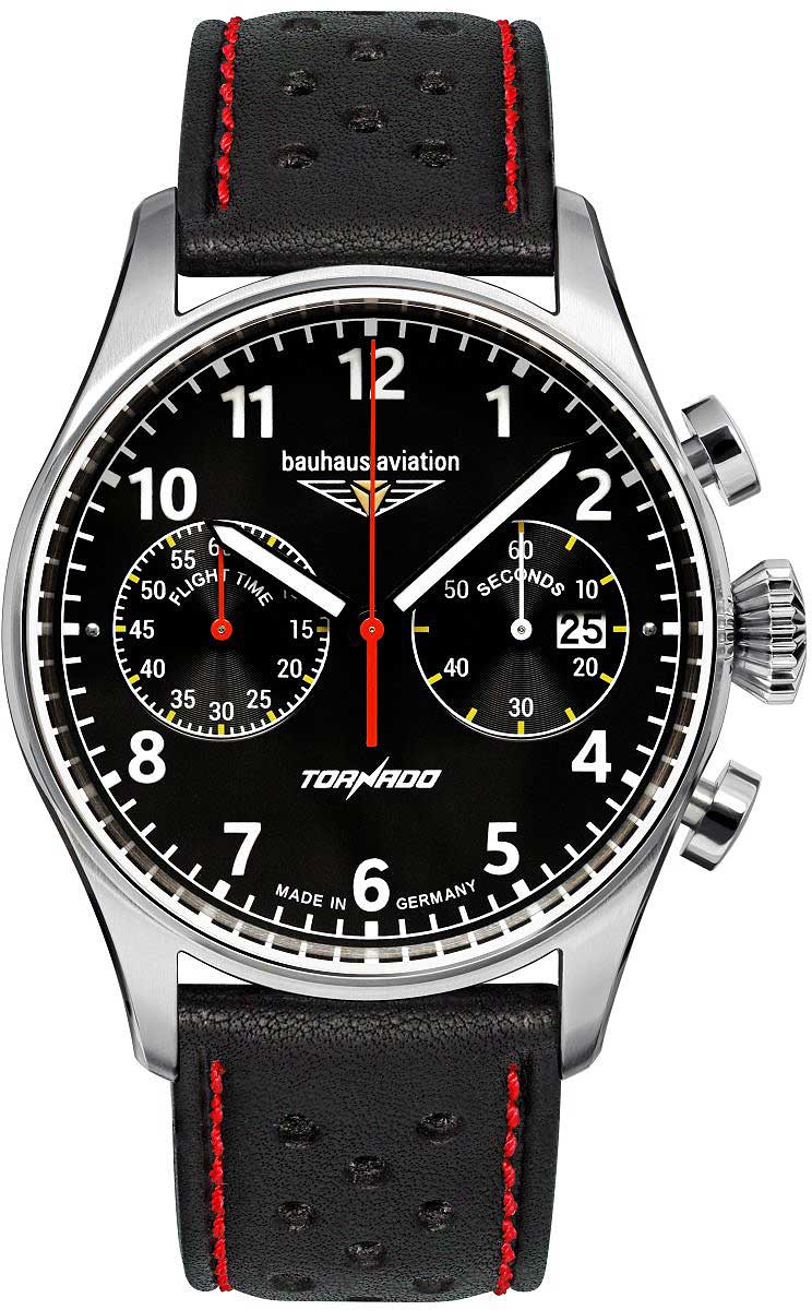 Bauhaus Aviation 2770-2 Herrenuhr • Made in Germany • Präziser Chronograph