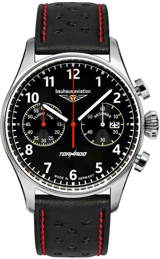 Bauhaus Aviation 2770-2 Herrenuhr • Made in Germany • Präziser Chronograph