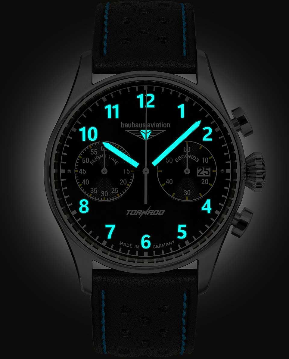 Bauhaus Aviation Tornado 2770-3 Herrenuhr • Made in Germany • Flieger-Chronograph