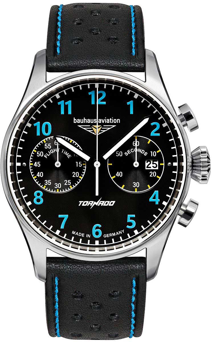 Bauhaus Aviation Tornado 2770-3 Herrenuhr • Made in Germany • Flieger-Chronograph