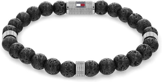 Tommy Hilfiger Men's Lava Stone Bead Bracelet 2790435