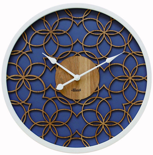 Hermle Wall Clock 40 cm Ø Wood • Modern 3D Design • Precise Quartz Movement