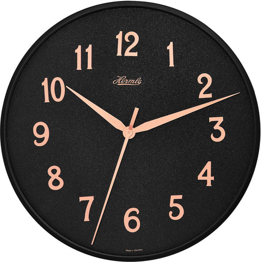 Hermle Wall Clock 40 cm Ø Metal • Modern Design • Precise Quartz Movement