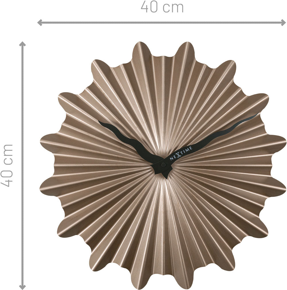 Nextime Wall Clock 40 cm Ø Metal • Silent Quartz Movement • Modern Design