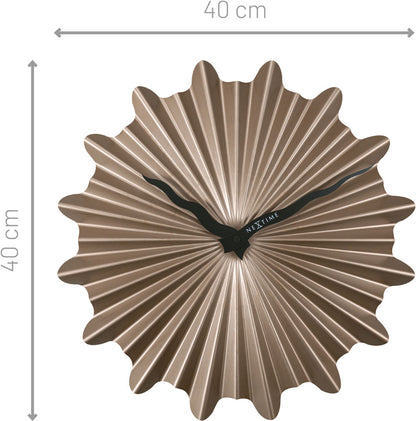 Nextime Wall Clock 40 cm Ø Metal • Silent Quartz Movement • Modern Design
