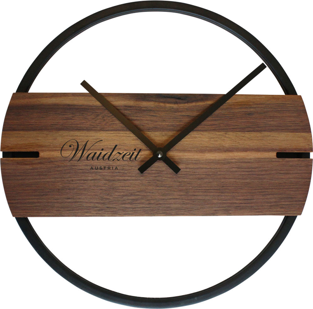 Horloge murale en bois Waidzeit • Design moderne • Mouvement à quartz précis