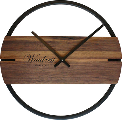 Horloge murale en bois Waidzeit • Design moderne • Mouvement à quartz précis