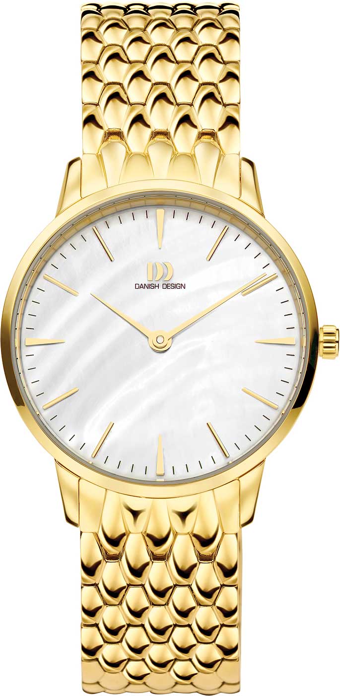 Danish Design 3320362 Damen Uhr • Skandinavisches Design • Edelstahl Gold