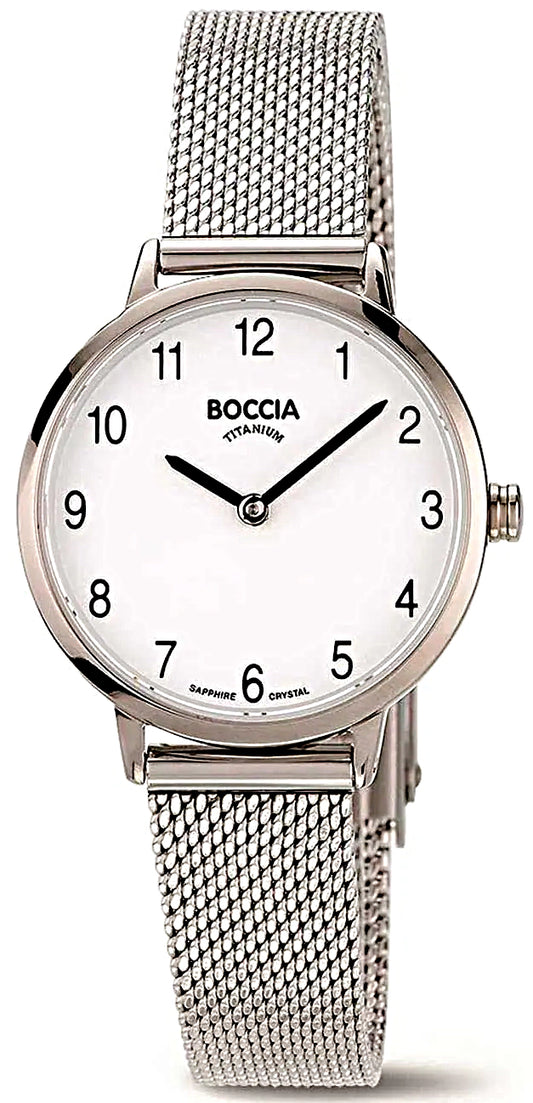 Boccia 3345-02 Damenuhr • Hautfreundliches Reintitan • Saphirglas