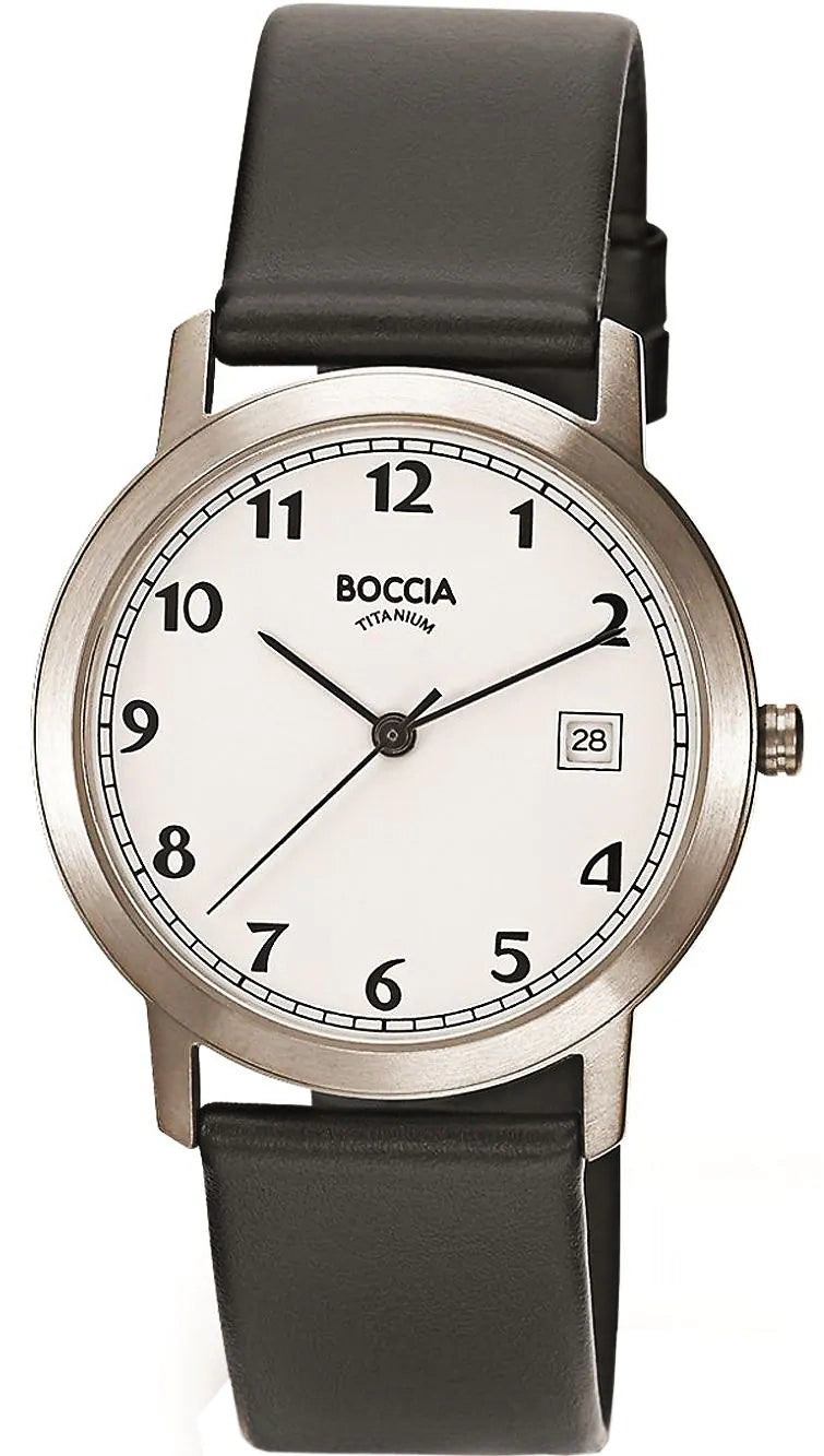 Boccia 3617-01 Herrenuhr • Hautfreundliches Reintitan • Extrem leicht & robust