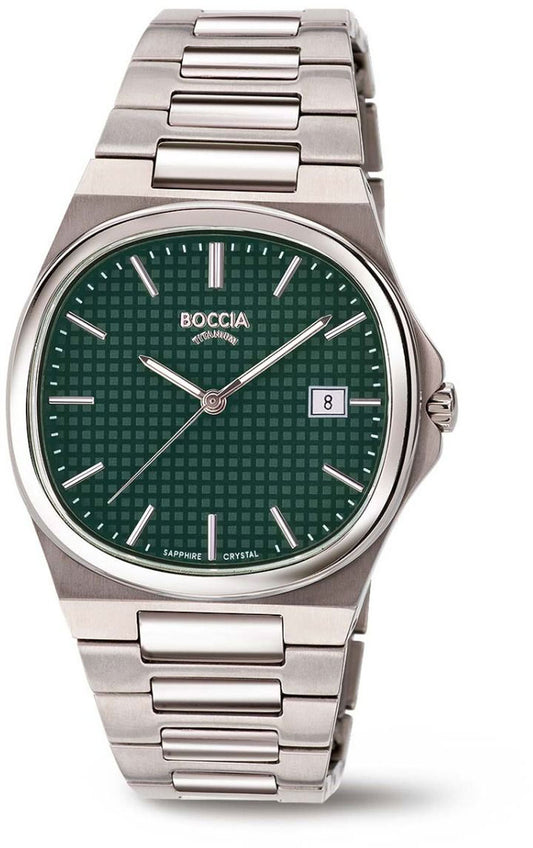 Boccia 3657-03 Herrenuhr - Reintitan - Saphirglas