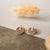Opacity Earrings round with wood element - Wood Core Model: Jewelry
