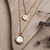 Zendala Layering-Halskette Perlmutt/Gold - Holzkern Modell: Jewelry