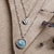 Zendala Layering-Halskette Perlmutt/Silber - Holzkern Modell: Jewelry