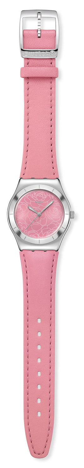 Swatch PINK PETAL PROMISE YLS234 Ladies' Watch • Swiss quartz movement • Stainless steel case