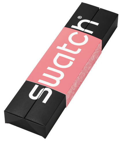 Swatch PINK PETAL PROMISE YLS234 Ladies' Watch • Swiss quartz movement • Stainless steel case