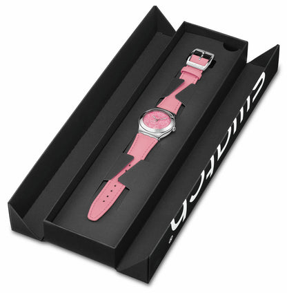 Swatch PINK PETAL PROMISE YLS234 Ladies' Watch • Swiss quartz movement • Stainless steel case