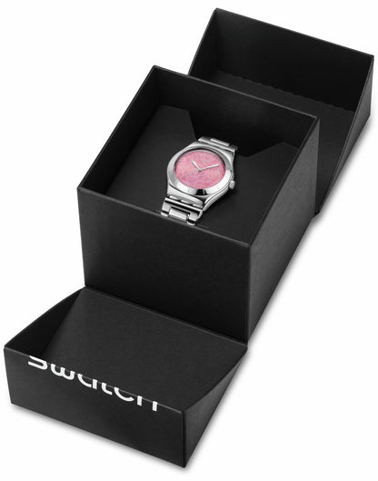 Swatch Petal Charm YLS234G Damen Uhr • Quarz Uhr • Edelstahl Gehäuse