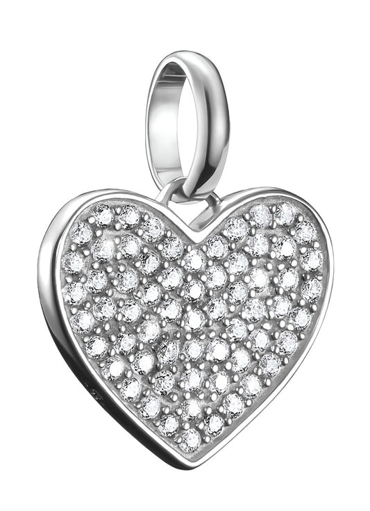 Thomas Sabo Charm-Anhänger Pavé-Herz Connect Silber