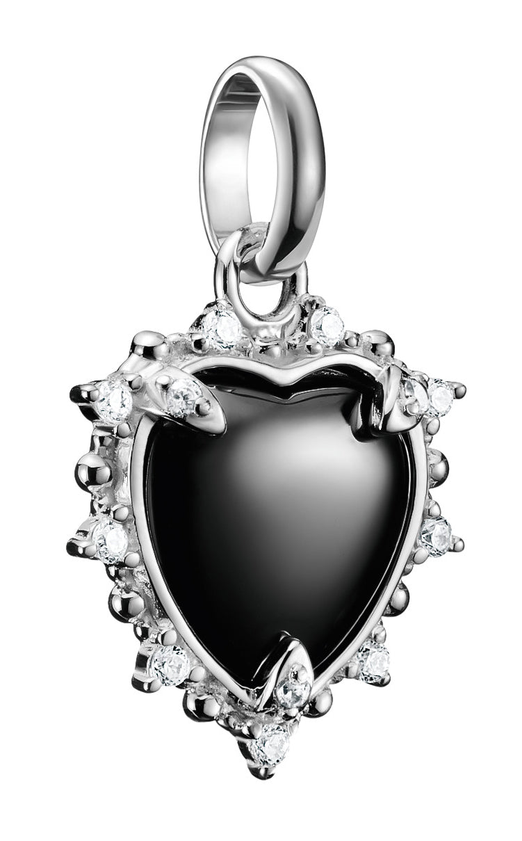 Thomas Sabo Charm Pendant Vintage Heart Black Connect Silver