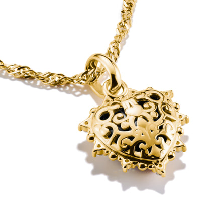 Thomas Sabo Charm-Anhänger Vintage-Herz schwarz Connect vergoldet