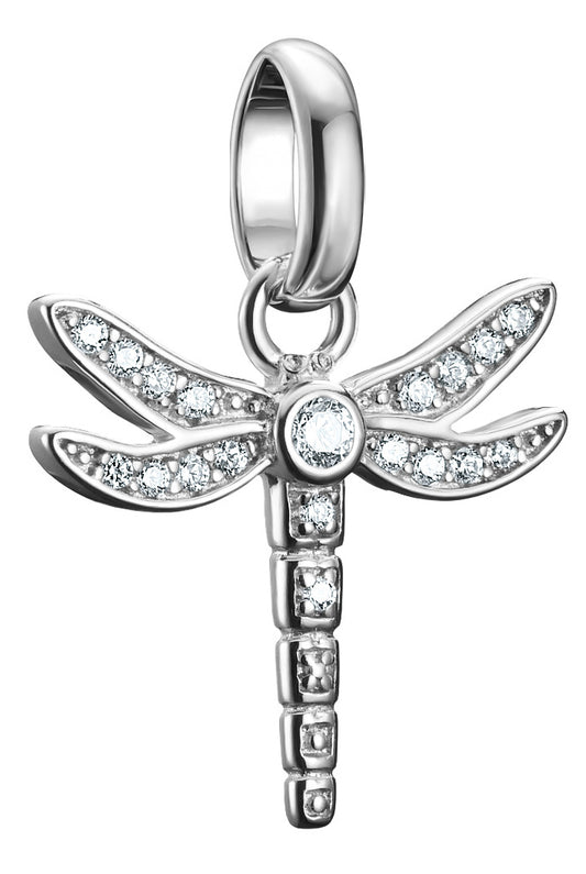 Thomas Sabo Charm-Anhänger Libelle mit Steinen Connect Silber