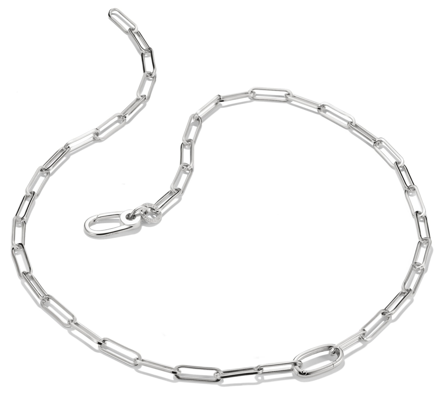 Thomas Sabo Charm-Kette Paperclip mit einem Connect Link Silber