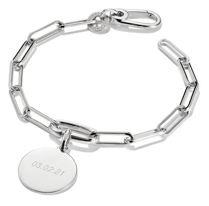 Thomas Sabo Charm-Armband Paperclip mit einem Connect Link Silber