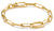 Thomas Sabo Charm Bracelet Paperclip with Gold-Plated Connect Link
