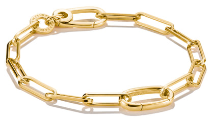 Thomas Sabo Charm Bracelet Paperclip with Gold-Plated Connect Link