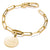 Thomas Sabo Paperclip Charm Bracelet with a Gold-Plated Connect Link