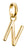 Thomas Sabo Charm Pendant Letter N Connect gold plated